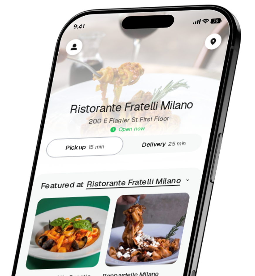 Ristorante Fratelli Milano app preview