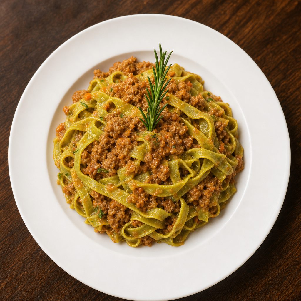 Tagliatelle Verdi Al Ragú.