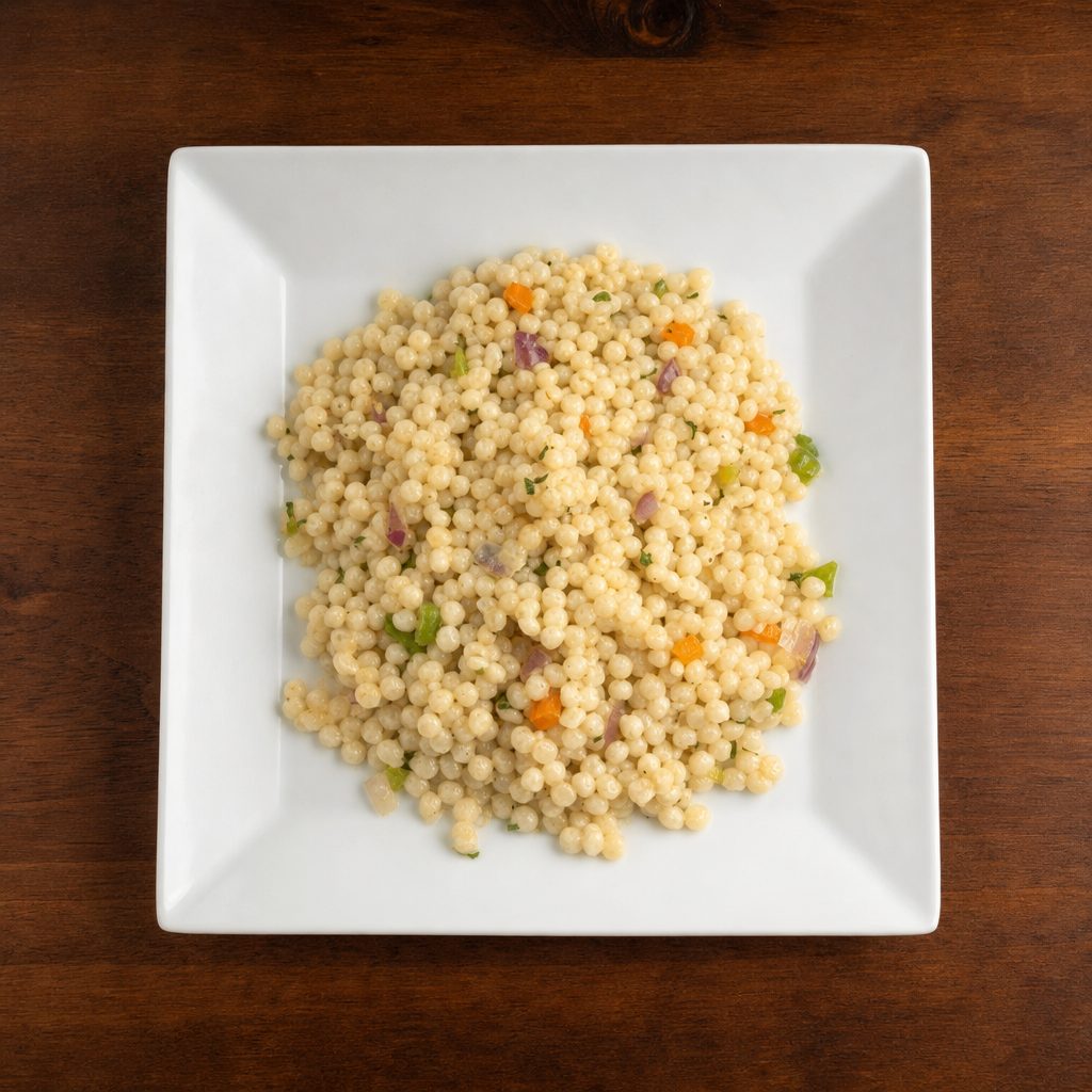 Side Cous cous with veggies.