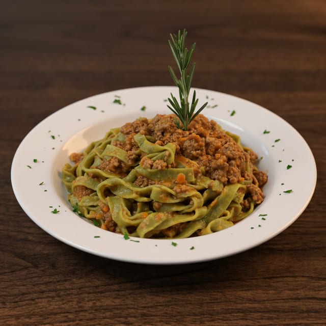 Tagliatelle Verdi Al Ragú.