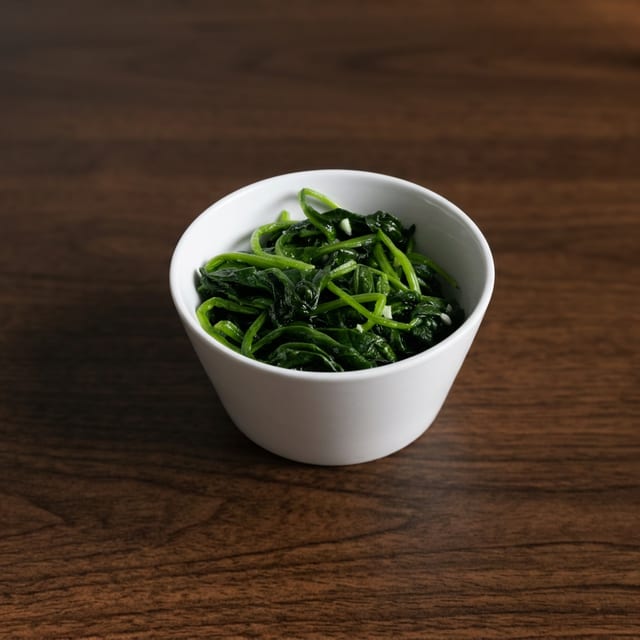 Side Sautéed Spinach.