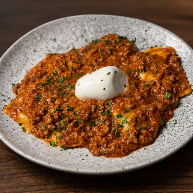 Ravioli Short Ribs.